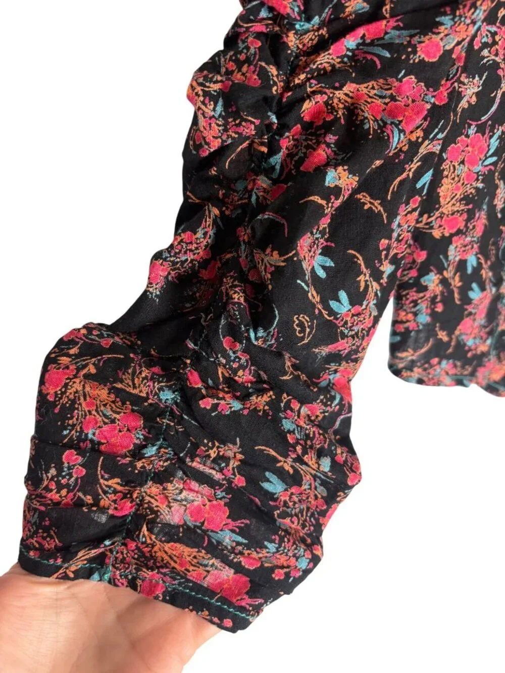 NWT Free People Monica Floral Cropped Top-sz Medium